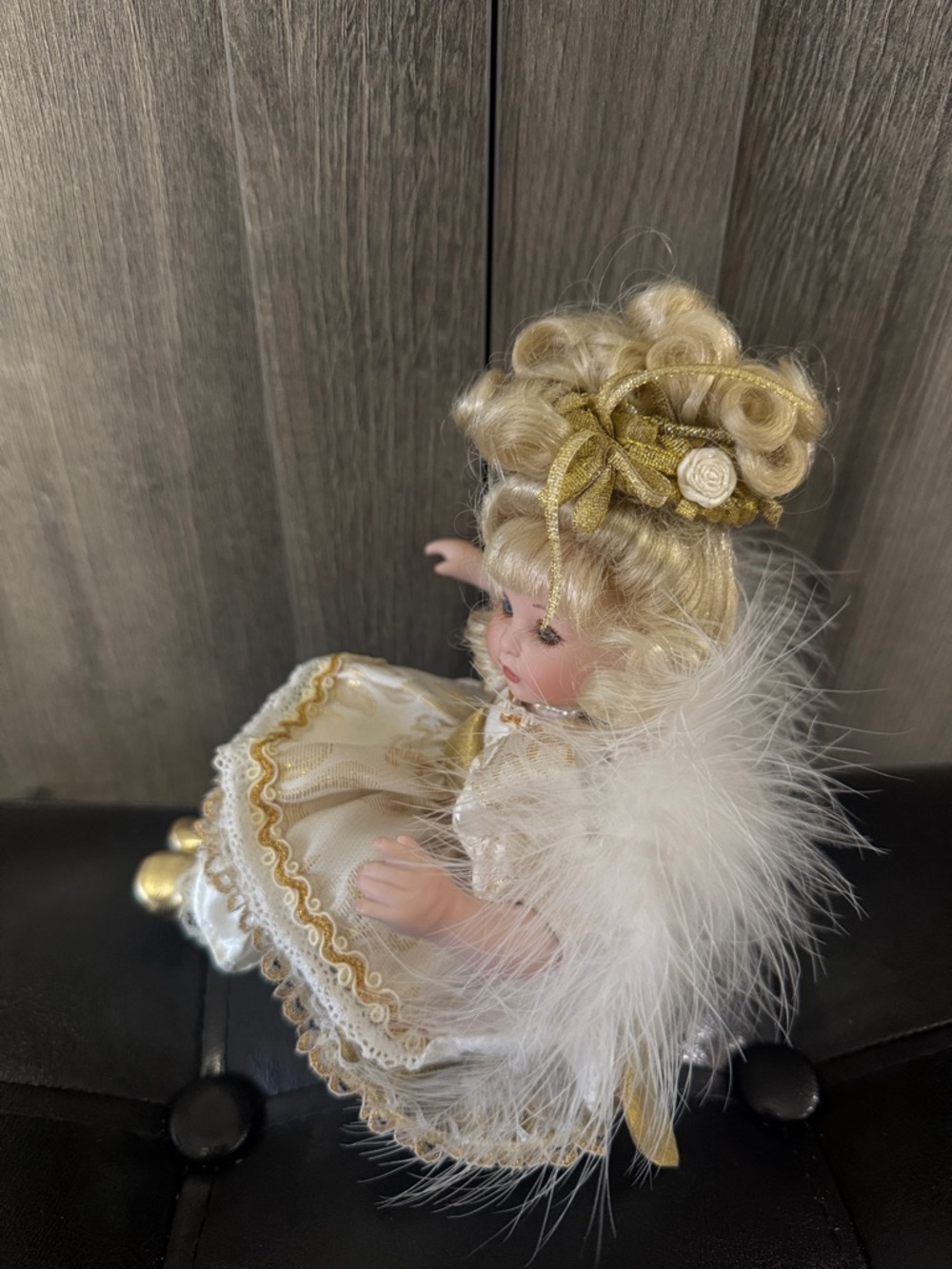 Vintage Marie Osmond Tiny Tots Golden Angel Baby Porcelain Doll 2002 - Picture 5 of 8
